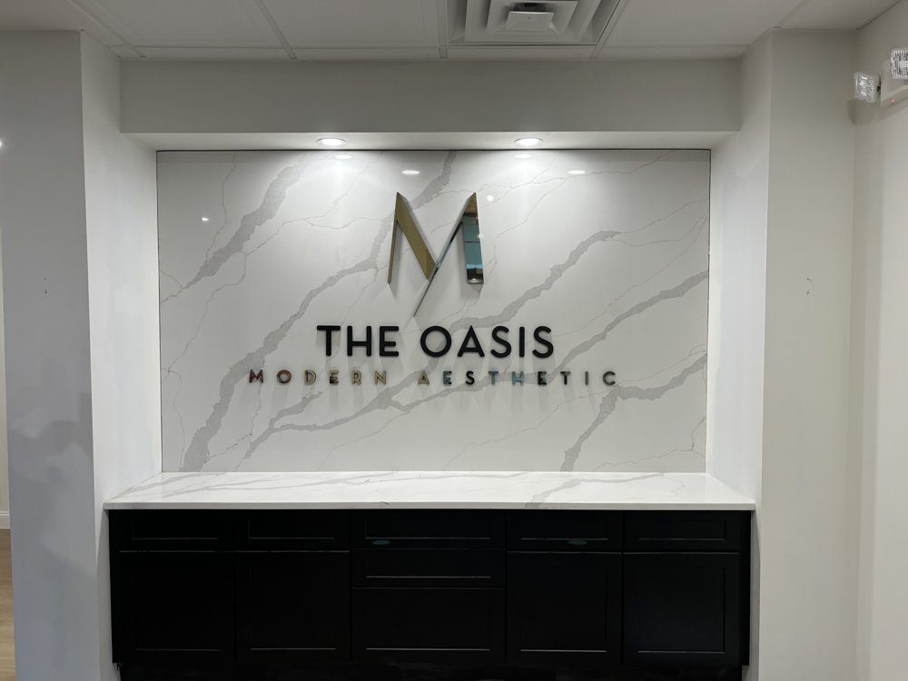 Modern Aesthetic - The Oasis dimensional lobby sign, Newtown PA